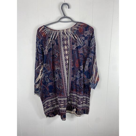 Catherine’s Ditsy Geometric Pattern 3/4 Sleeve Plus Size 1X Polyester Artsy Goth - Picture 5 of 7